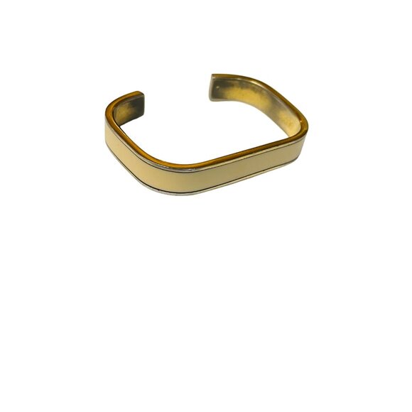 Vintage Gucci Cuff Bracelet Gold-Tone Square  Bangle 2 1/2" x 1 1/2" - Picture 11 of 11